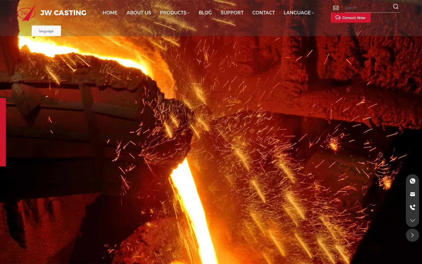 JW Machinery Co., LTD | Alloy Casting & Steel Investment Casting Homepage screenshot