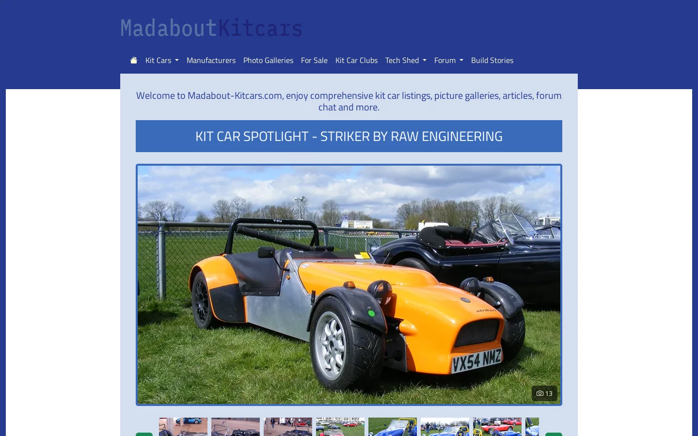 Madabout Kitcars Homepage screenshot