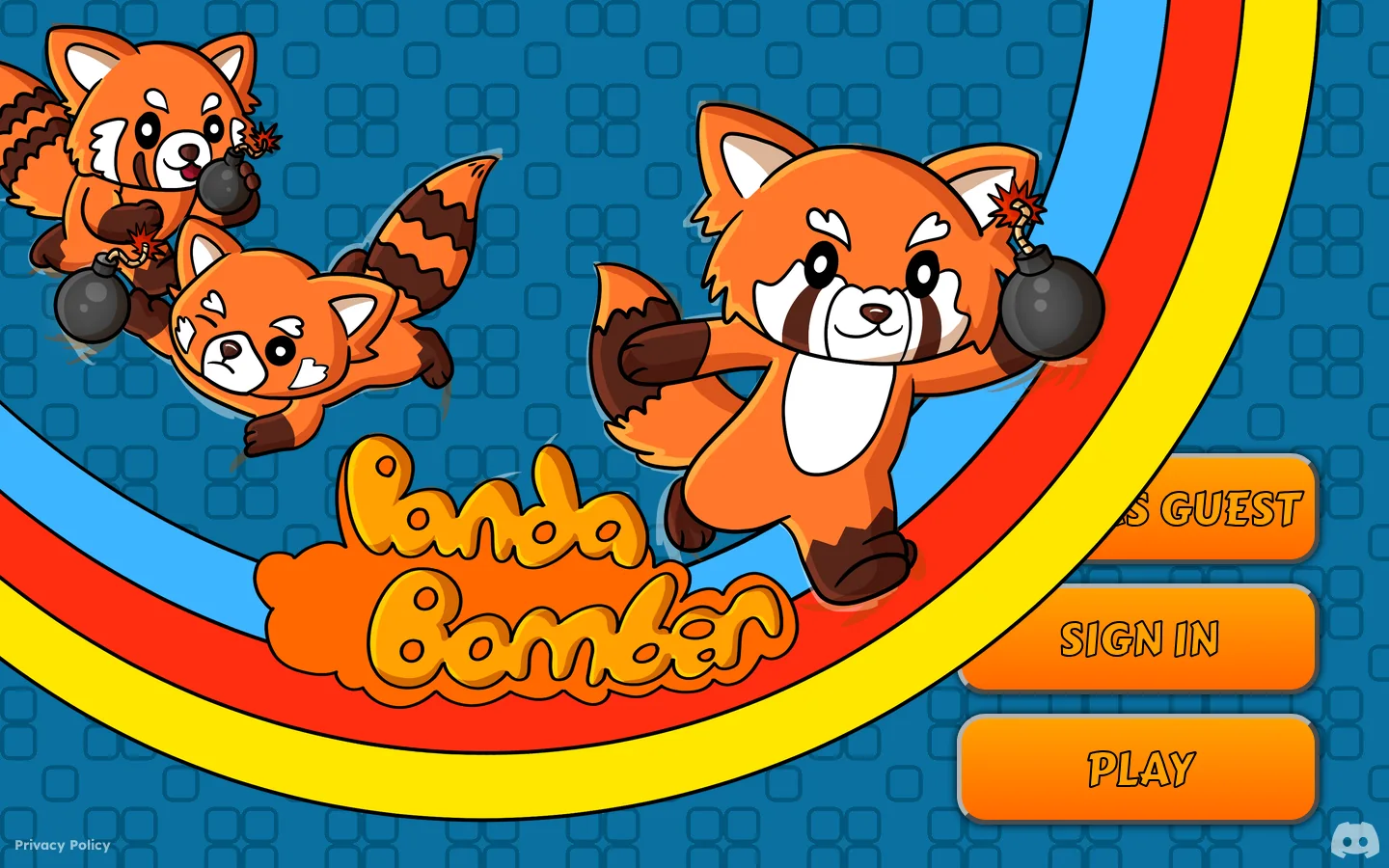 PandaBomber Homepage screenshot