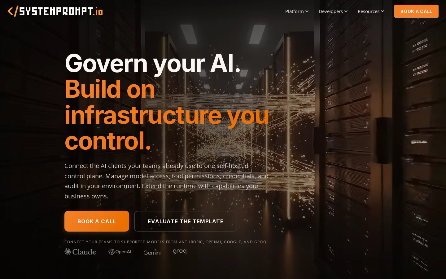 systemprompt.io Homepage screenshot