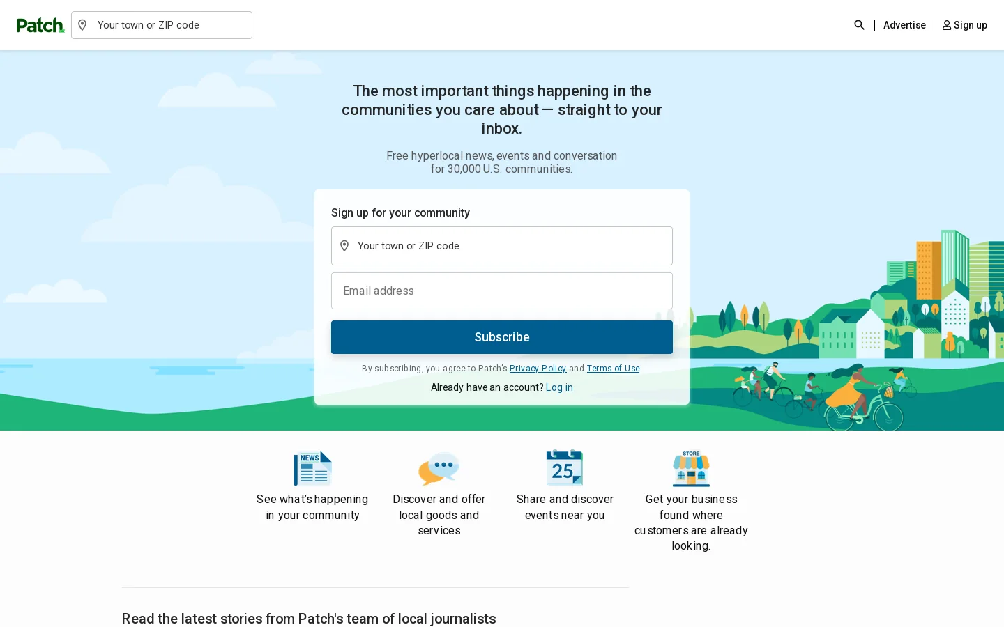 Patch Homepage screenshot