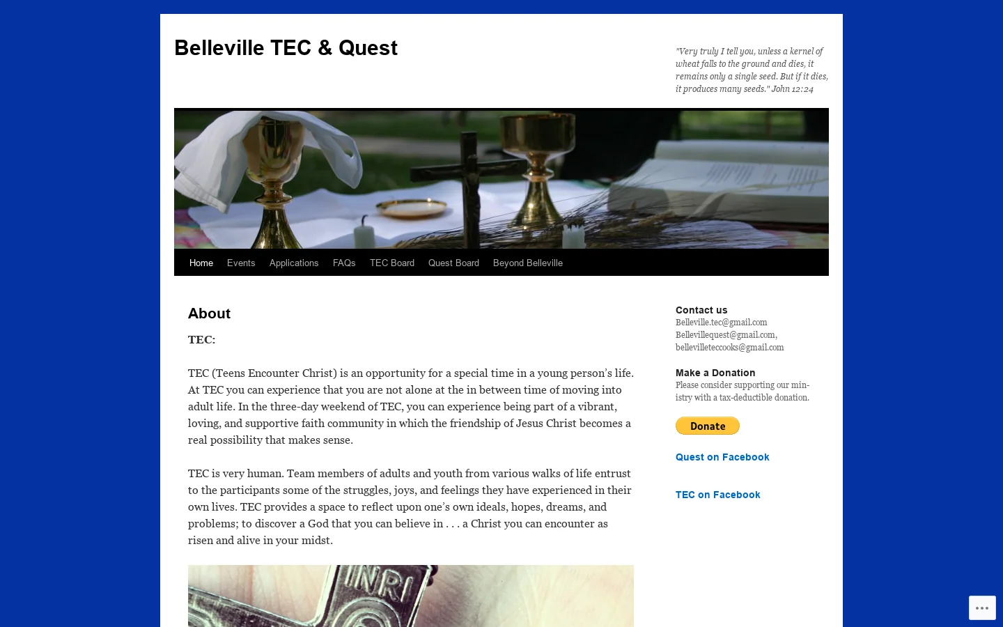 Belleville TEC & Quest Homepage screenshot