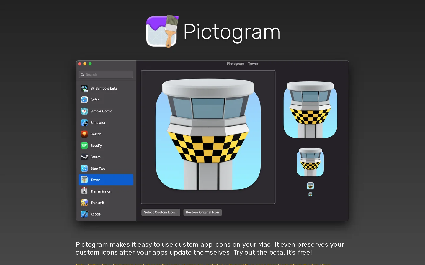 Pictogram Homepage screenshot