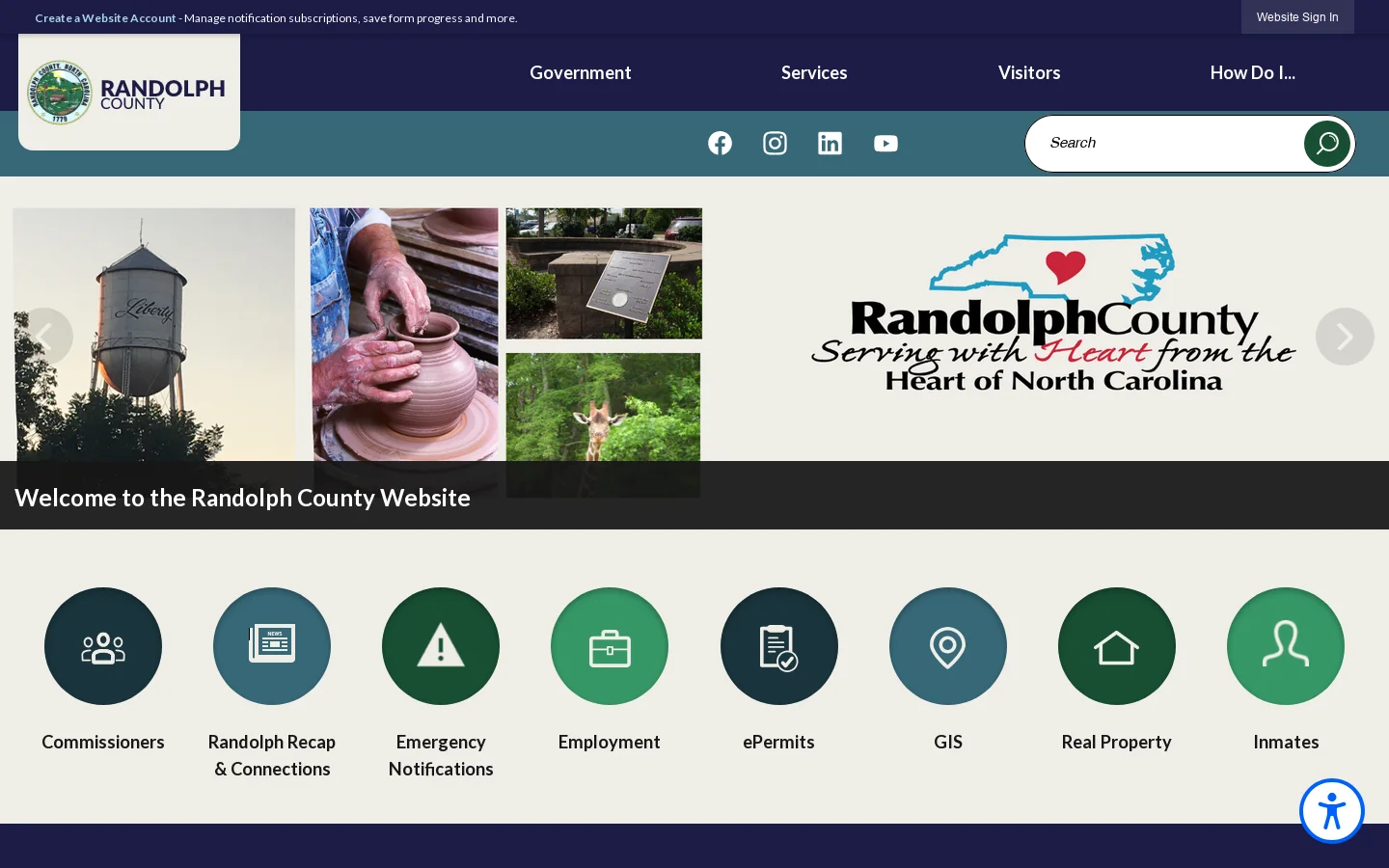 Randolph County, NC Homepage screenshot