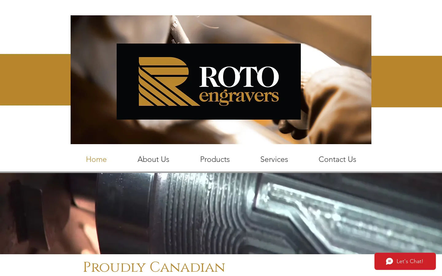 Roto Engravers Homepage screenshot