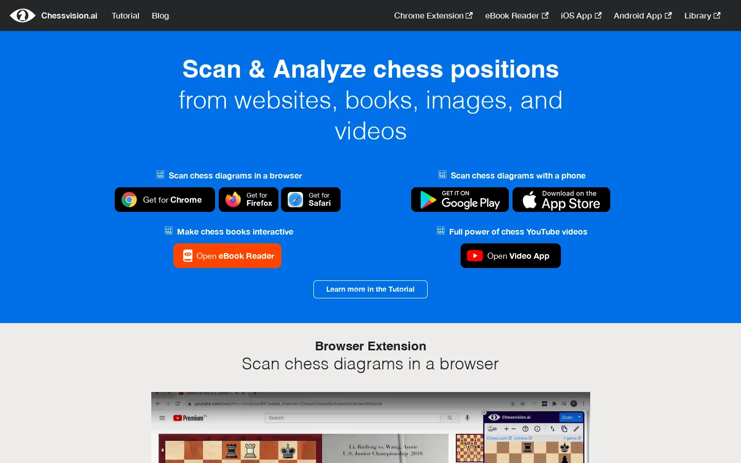 Chessvision.ai Homepage screenshot