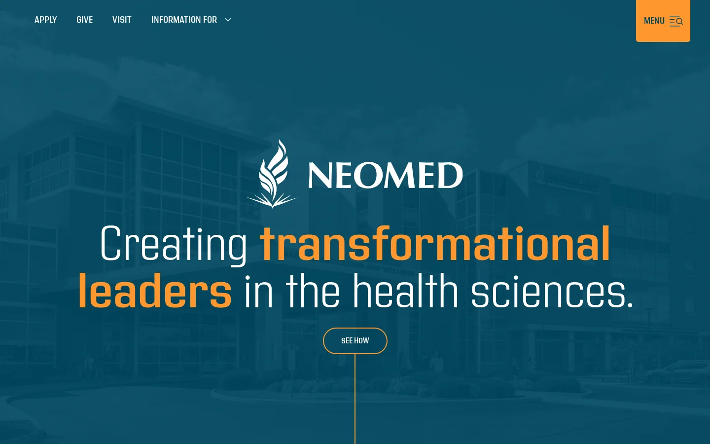 NEOMED Homepage screenshot