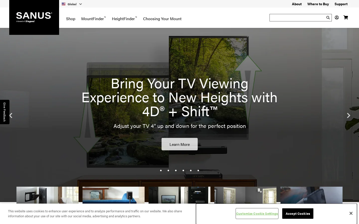 SANUS Homepage screenshot