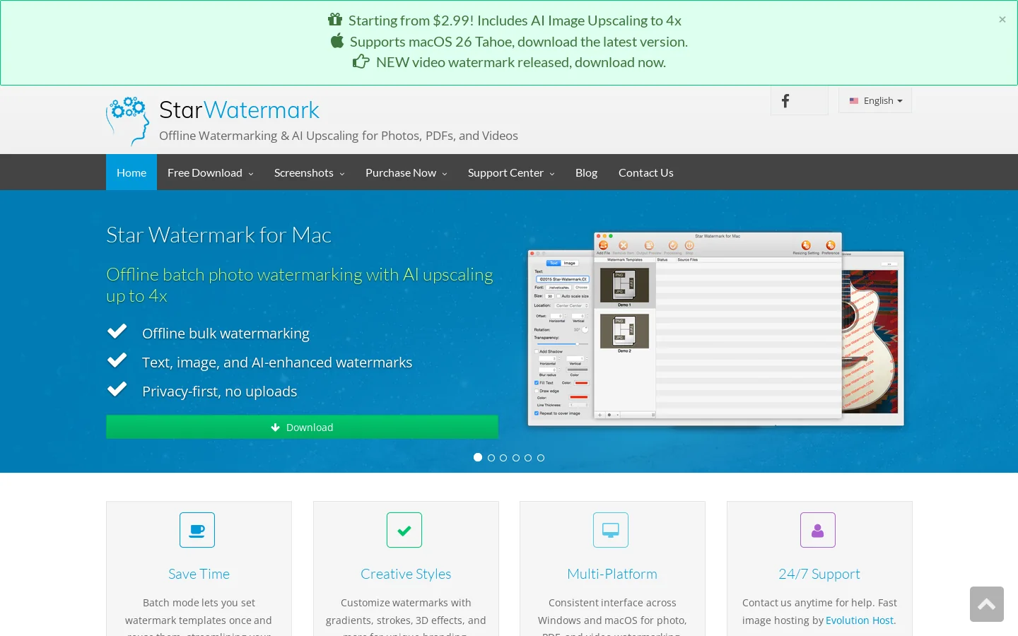 Star Watermark Homepage screenshot