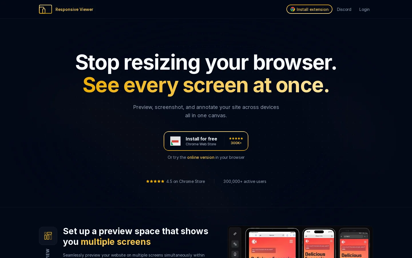 Responsive Viewer Homepage screenshot