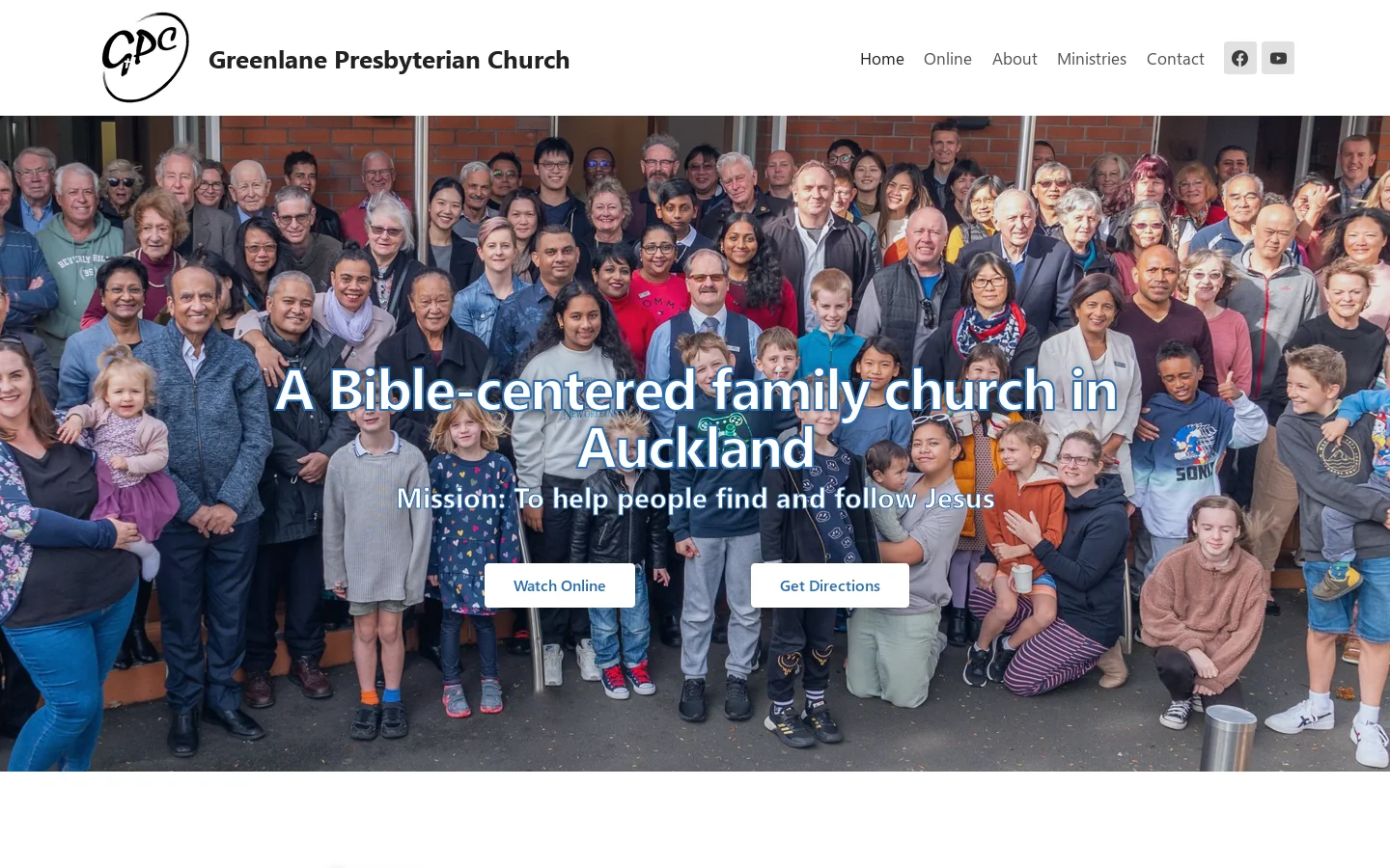 Greenlane Presbyterian Church – A Bible-centered family church in Auckland, New Zealand Homepage screenshot