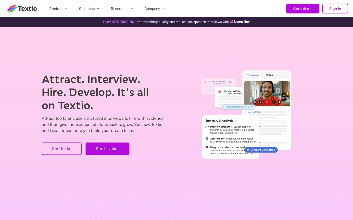 Textio Homepage screenshot