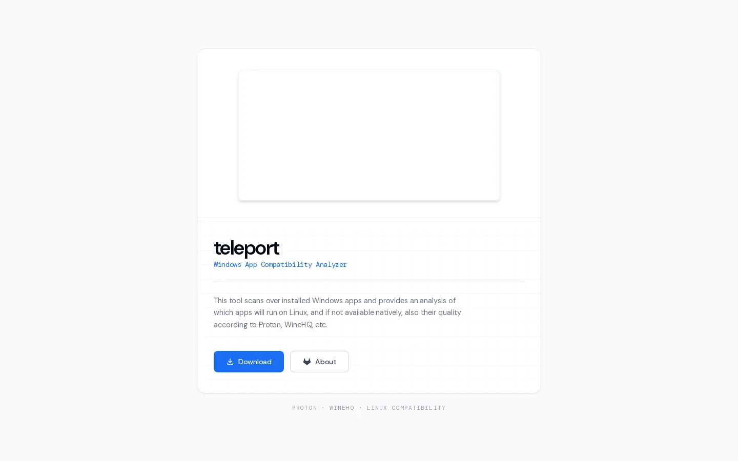 Teleport Homepage screenshot