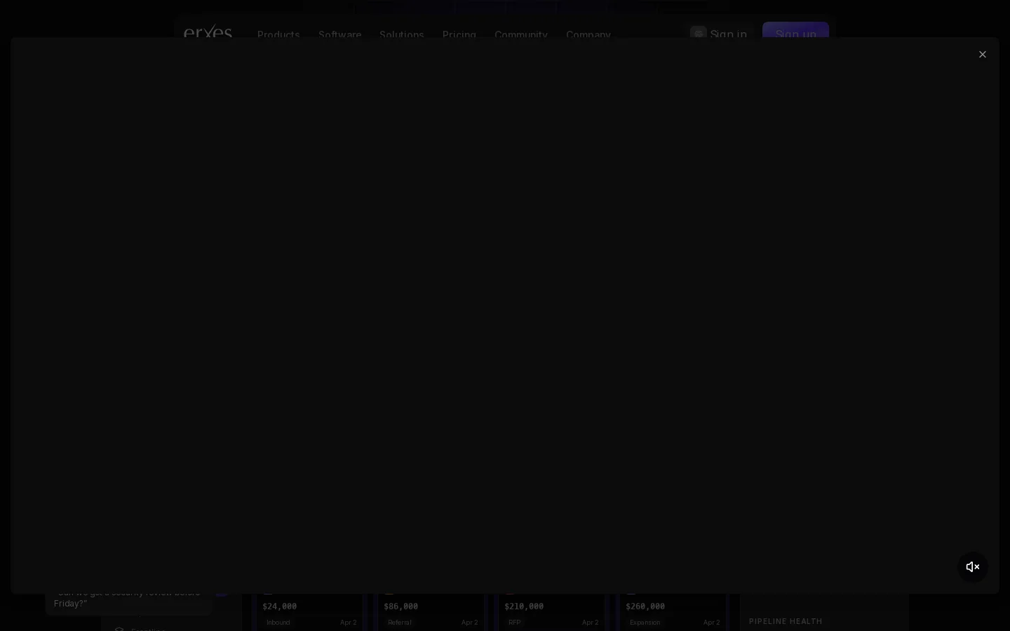 erxes Homepage screenshot