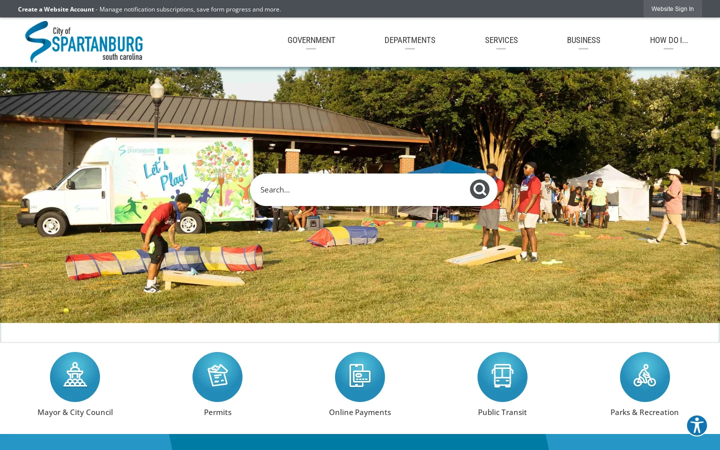 Spartanburg, SC | Official Website Homepage screenshot