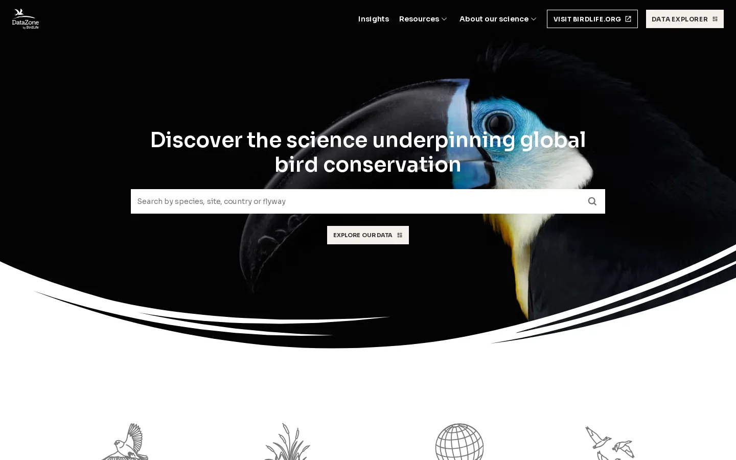 BirdLife DataZone | BirdLife DataZone Homepage screenshot