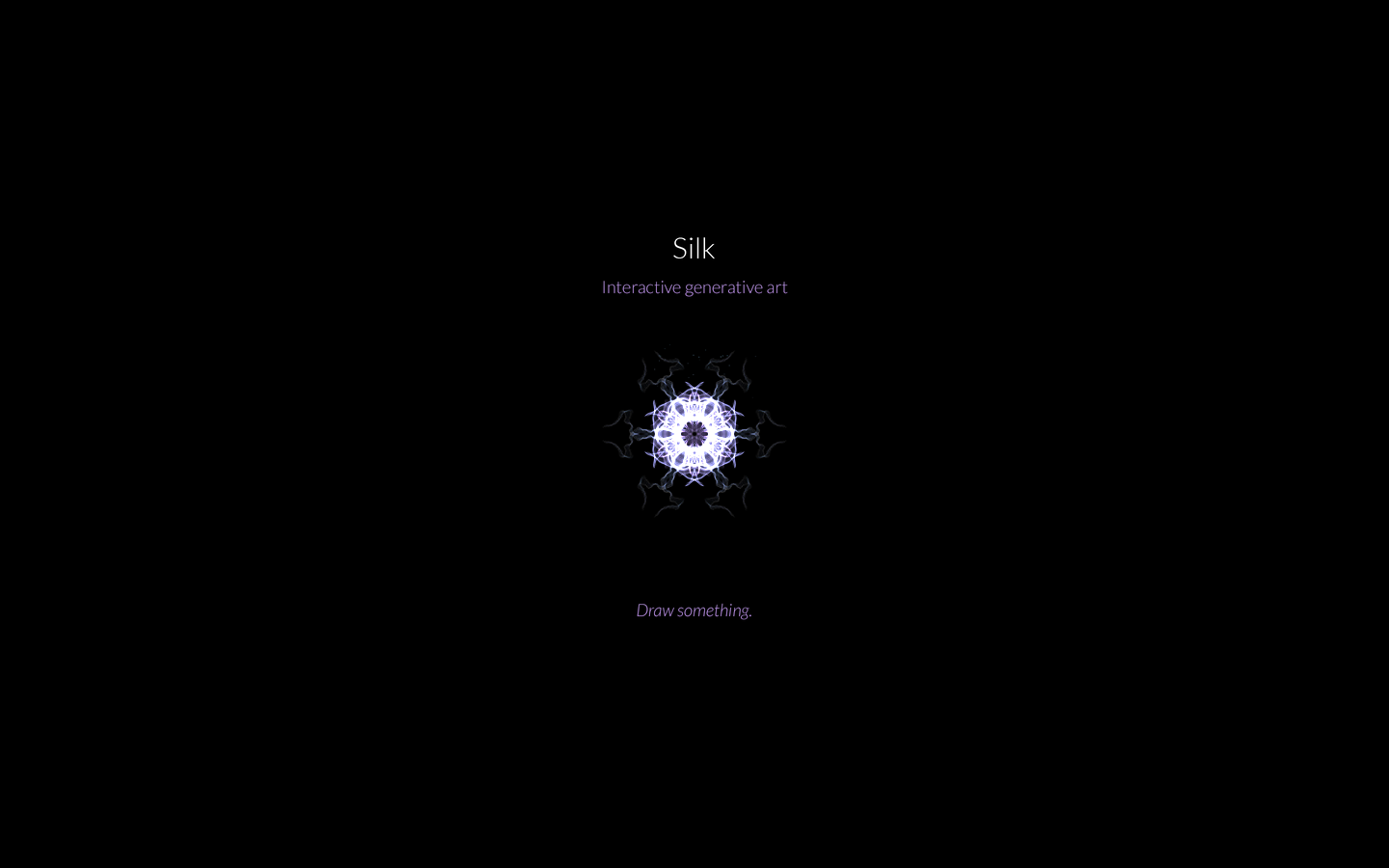 Silk – Interactive Generative Art Homepage screenshot
