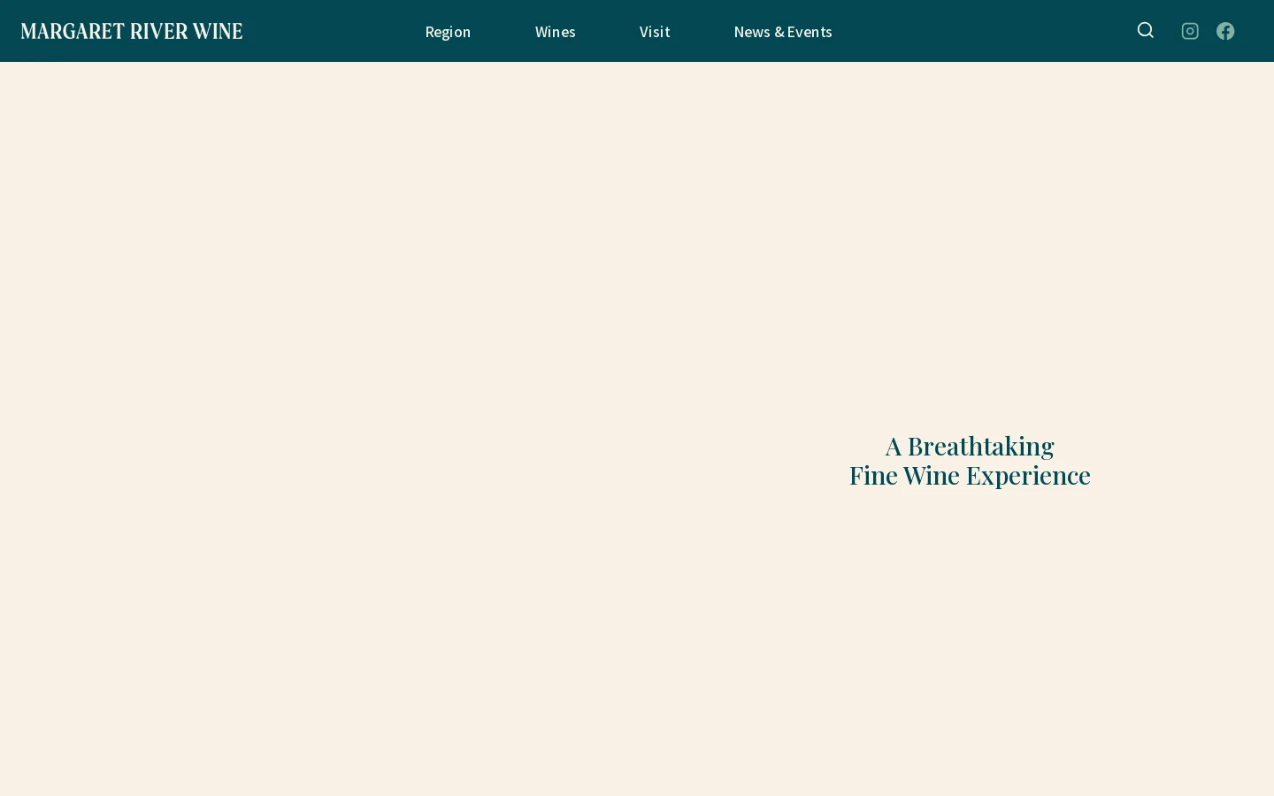 Margaret River Wine Homepage screenshot