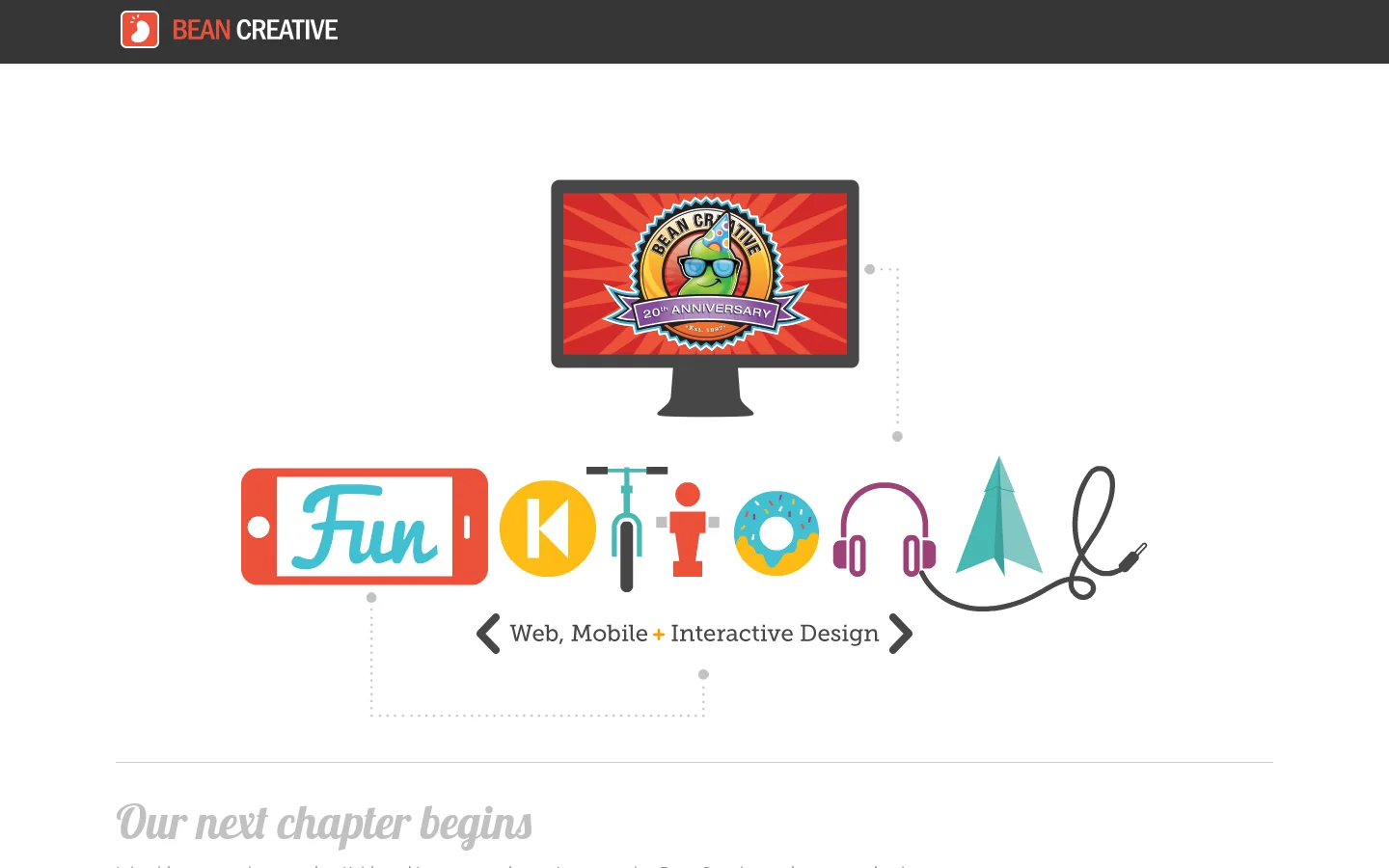 Bean Creative Homepage screenshot