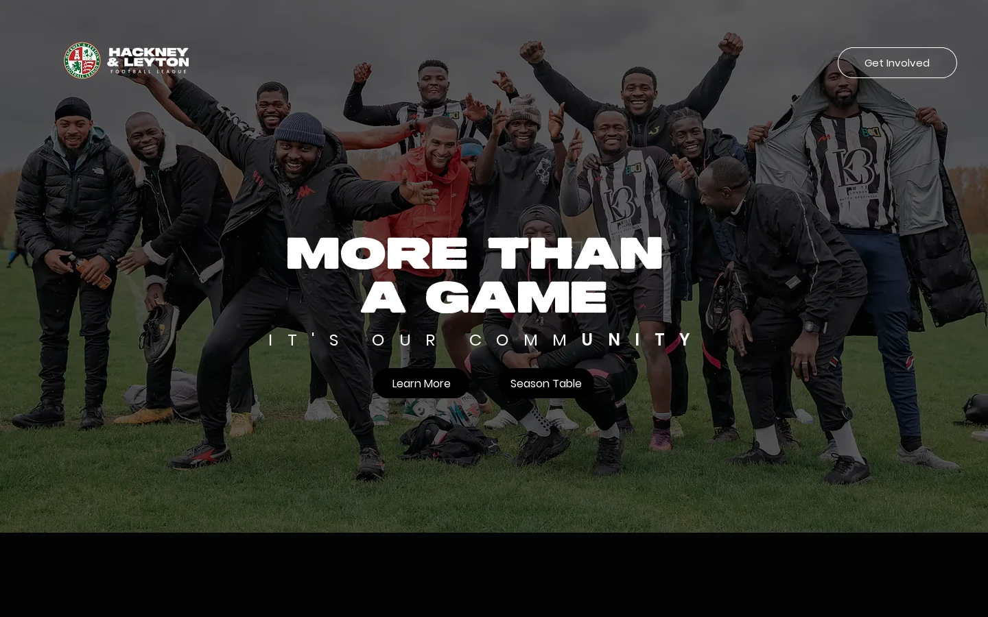 Hackney and Leyton League Homepage screenshot