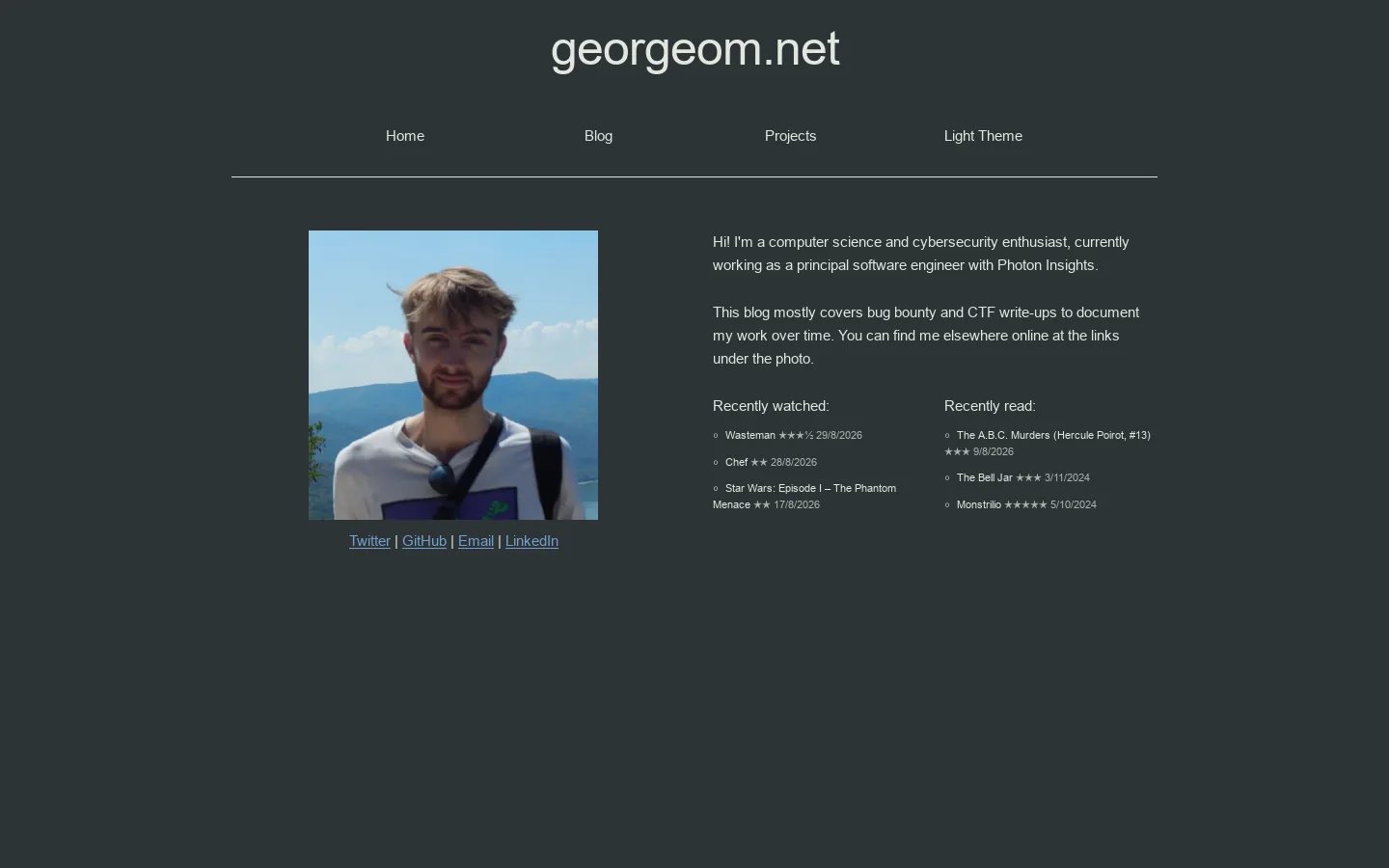 georgeom.net Homepage screenshot