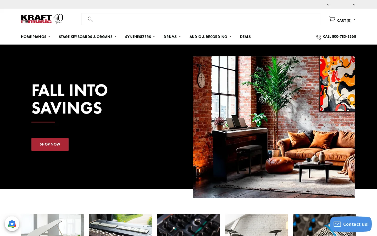 Kraft Music Homepage screenshot
