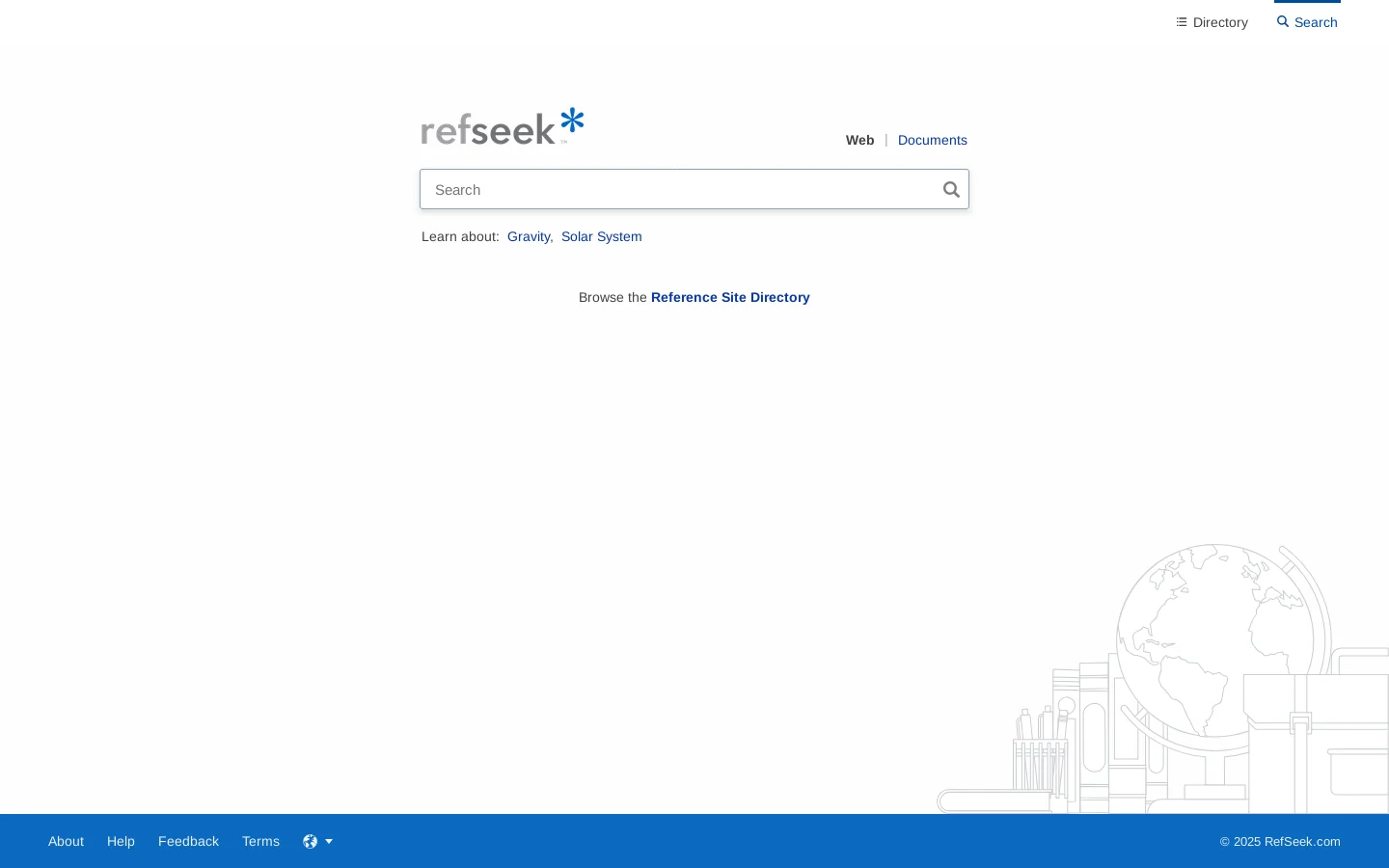 RefSeek Homepage screenshot