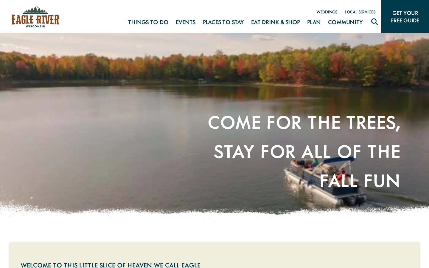 Eagle River Area Chamber of Commerce Homepage screenshot