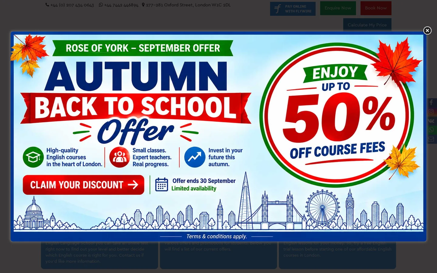 Rose of York Homepage screenshot
