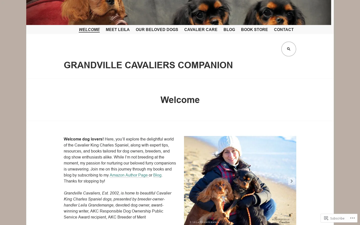 Grandville Cavaliers Companion Homepage screenshot