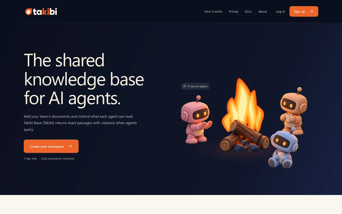 Takibi Base Homepage screenshot
