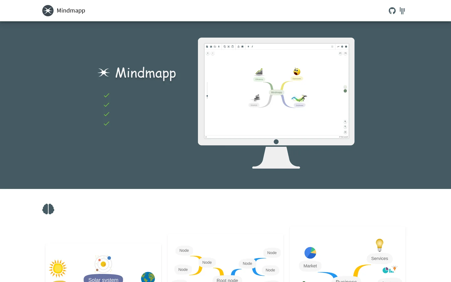 Mindmapp Homepage screenshot