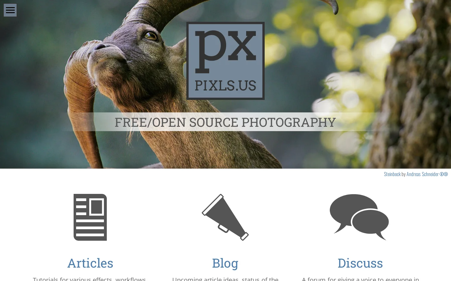 PIXLS.US Homepage screenshot