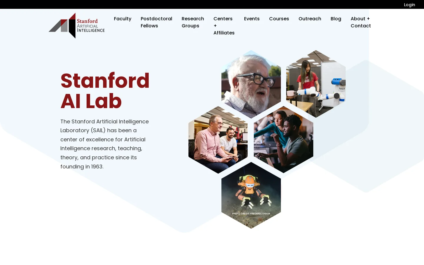 Stanford Artificial Intelligence Laboratory Homepage screenshot