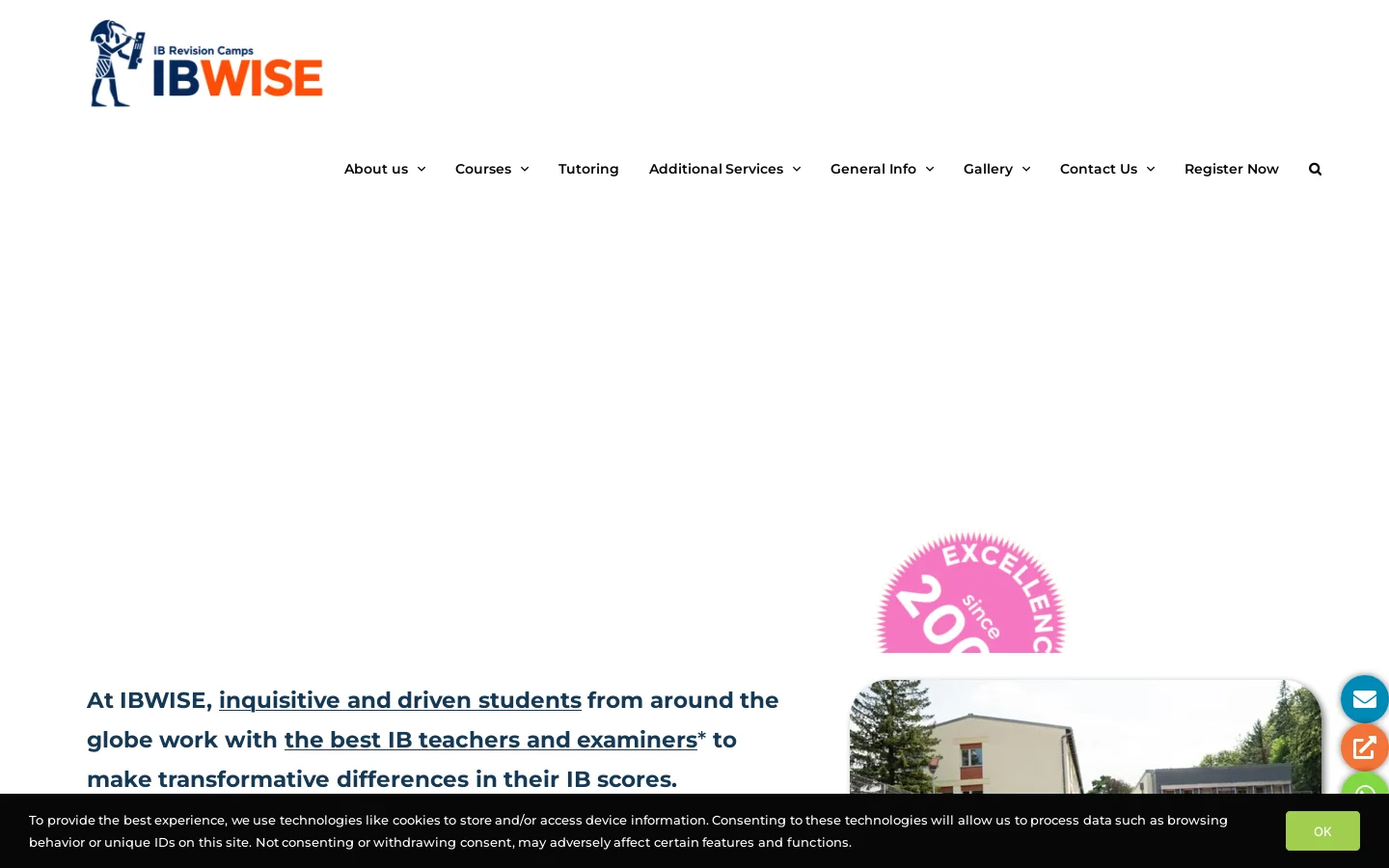 IBWISE Homepage screenshot