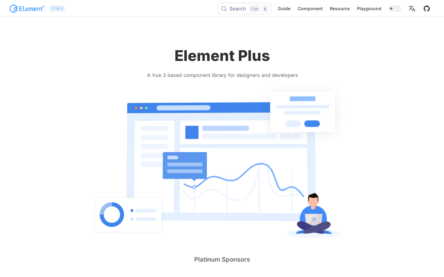 Element Plus Homepage screenshot