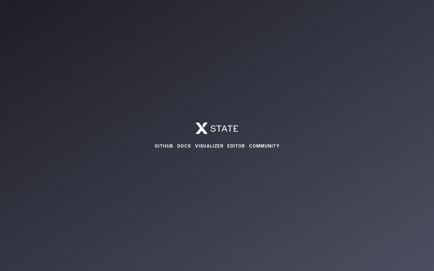 XState Homepage screenshot