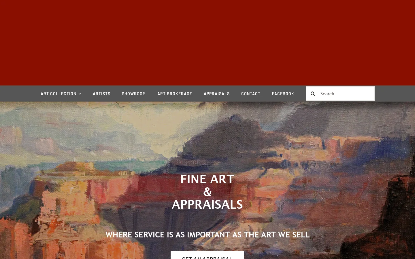 Covington Art Gallery Home - Covington Fine Arts Gallery Homepage screenshot