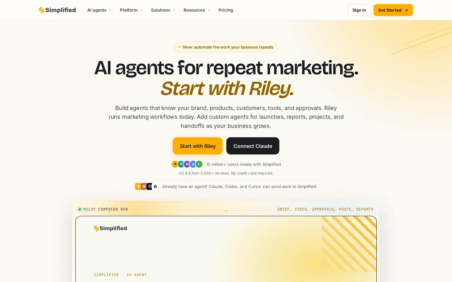 Simplified Homepage screenshot