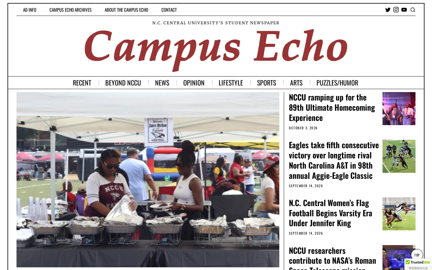 Campus Echo Online Homepage screenshot