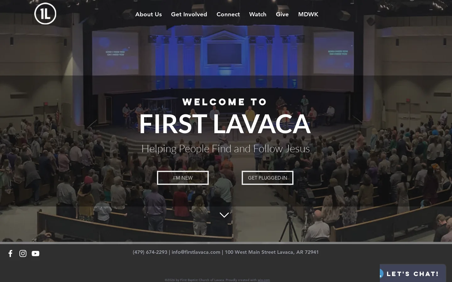 First Baptist Church of Lavaca | Helping People Find and Follow Jesus Homepage screenshot