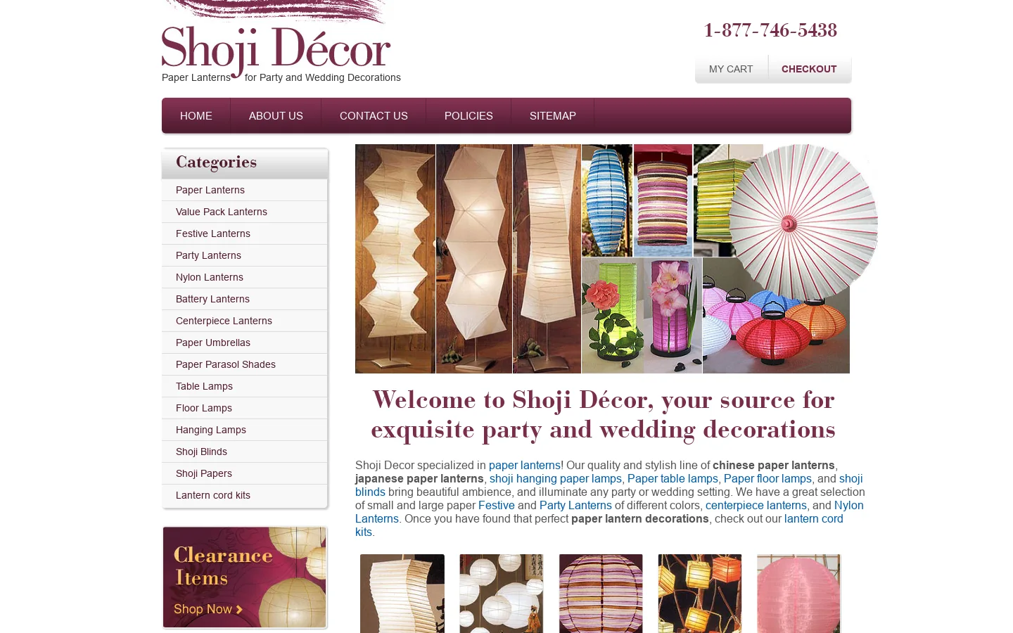 Paper Lantern Decorations | Colored Paper Lanterns | Wedding Paper Lanterns Homepage screenshot