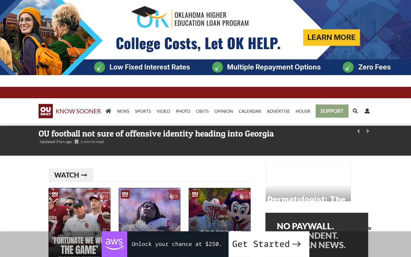 oudaily.com Homepage screenshot