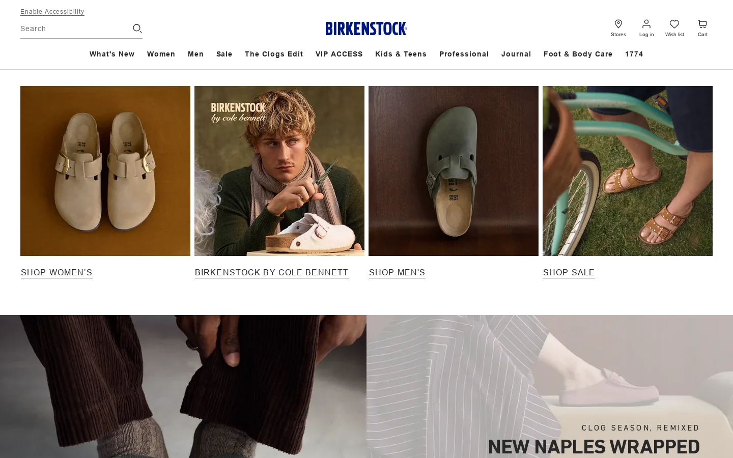 BIRKENSTOCK United States Homepage screenshot