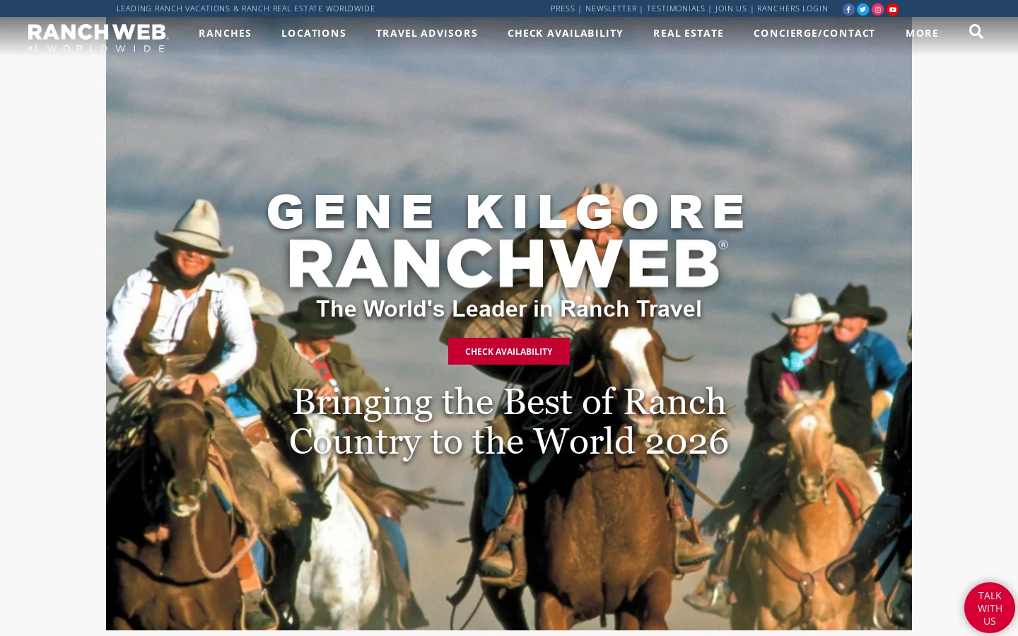 RanchWeb Homepage screenshot