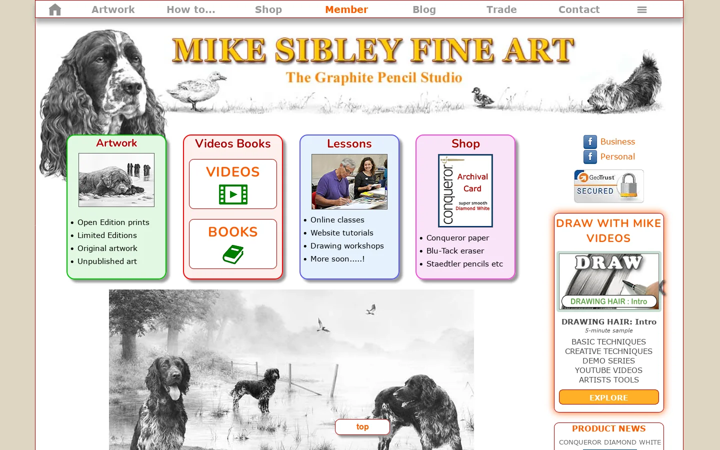 Graphite Pencil | Prints | How-to-Draw Book, Lessons, Workshops, Videos Homepage screenshot