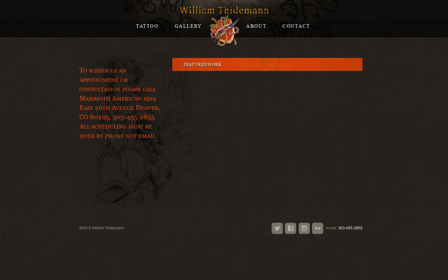 William Thidemann - Tattoo and Art | William Thidemann Homepage screenshot