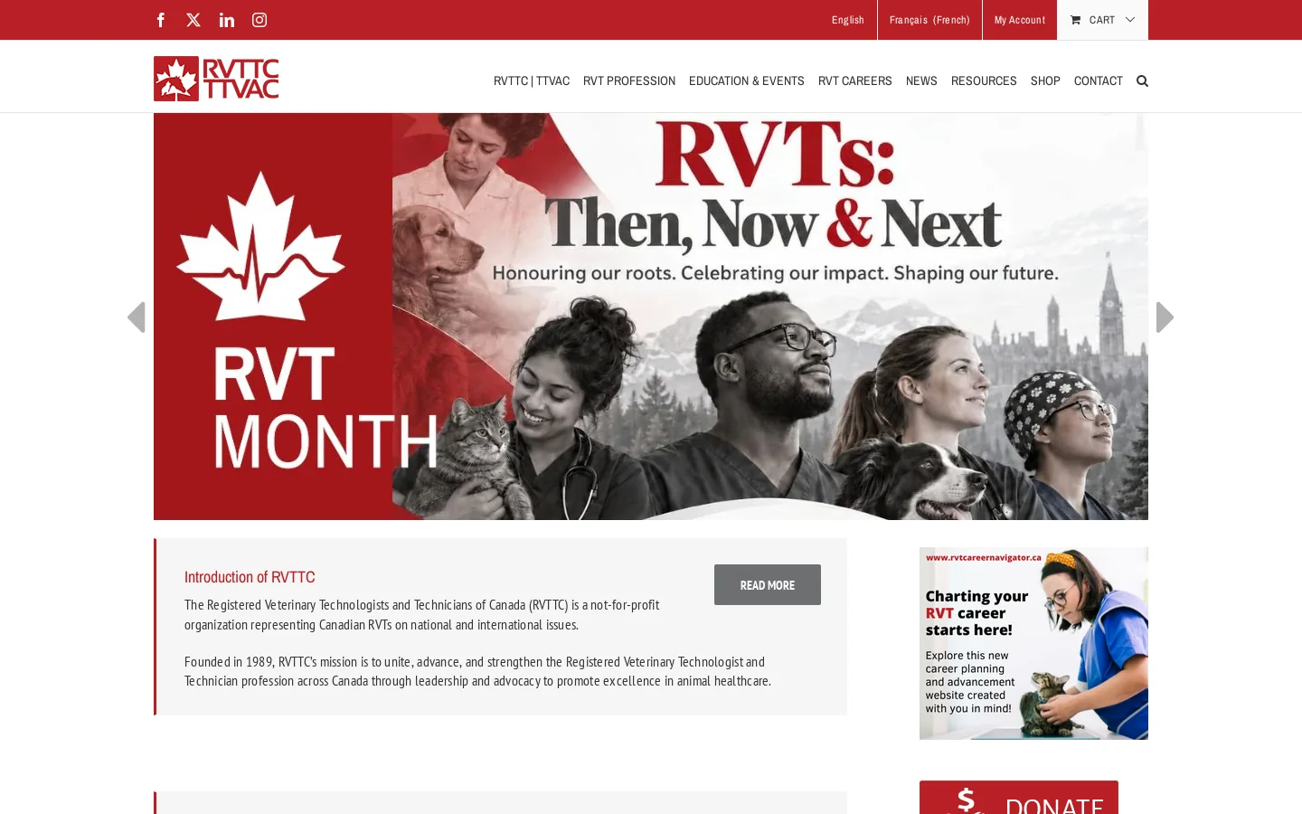 RVTTC — TTVAC Homepage screenshot