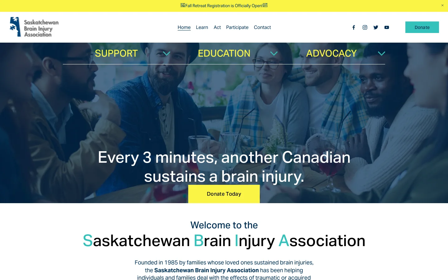 SBIA Homepage screenshot