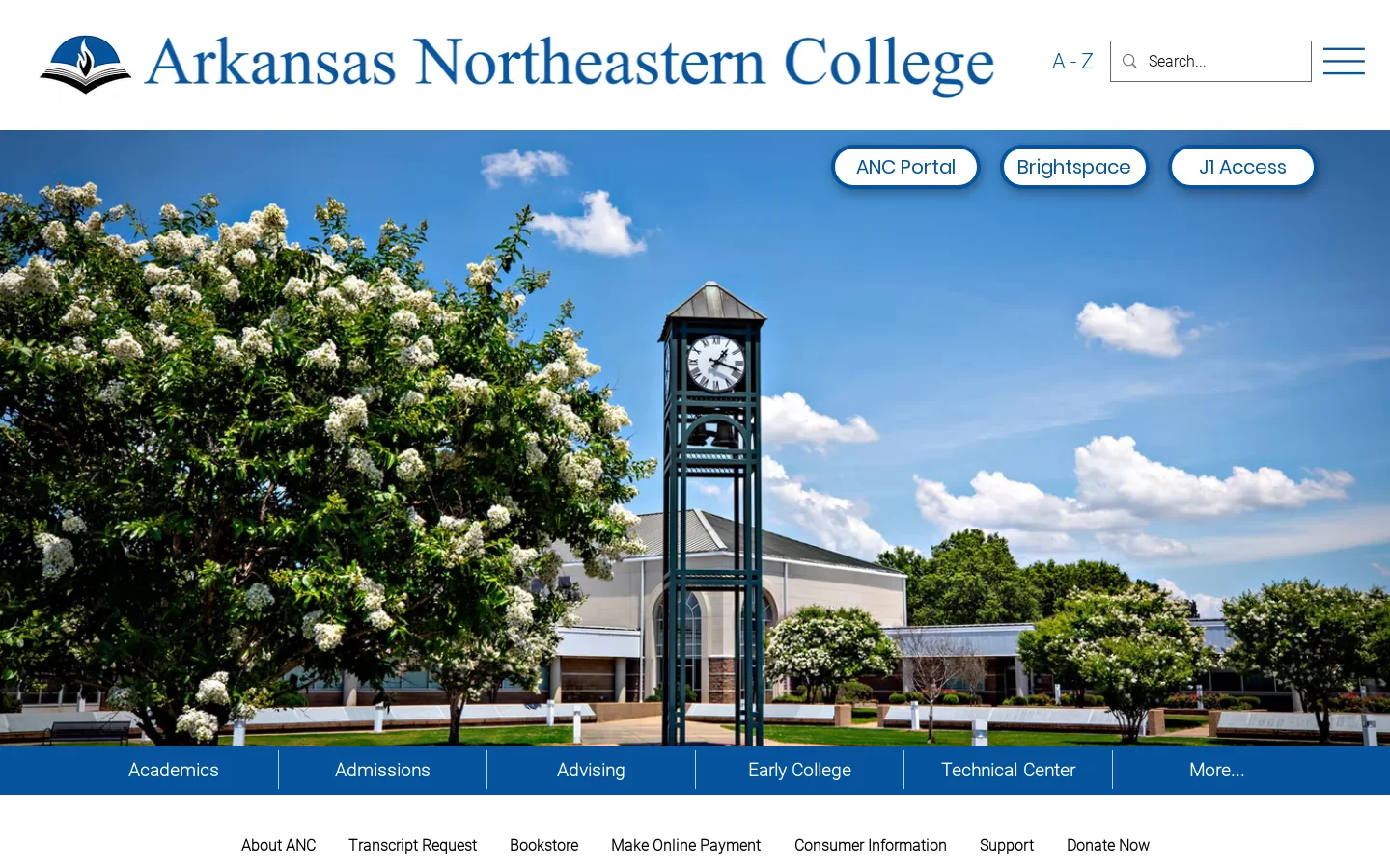 Home | Arkansas Northeastern College Homepage screenshot